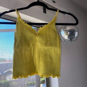 Urban Outfitters Yellow Scalloped Camisole